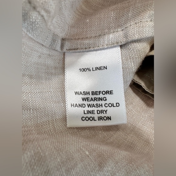 NEW Tommy Bahama Coastalina Linen Maxi Shirt Dress Natural Khaki Size Small NWT - Picture 13 of 13